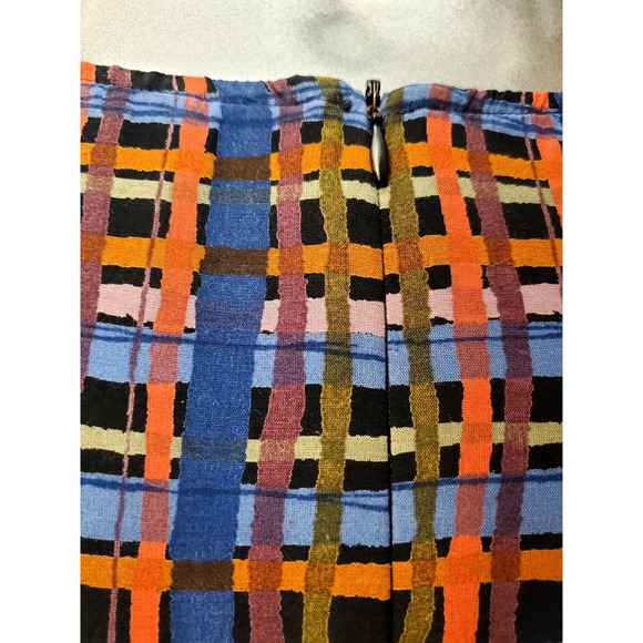 Vintage Express Rayon Basketweave Plaid Maxi Skirt Size 7/8 Juniors USA Womens S - Picture 7 of 16